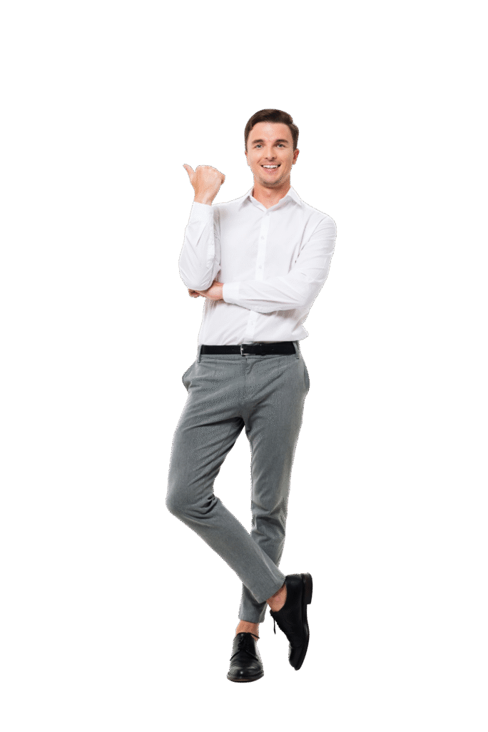 portrait happy young man